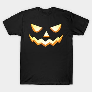 Scary Halloween Face Jack O' Lantern T-Shirt